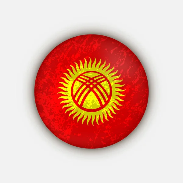 キルギス国 キルギスの国旗 ベクターイラスト — ストックベクタ