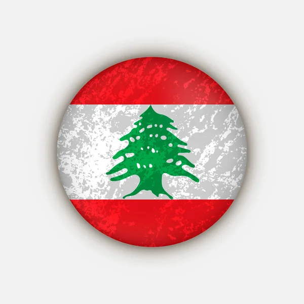 Kraj Liban Flaga Libanu Ilustracja Wektora — Wektor stockowy
