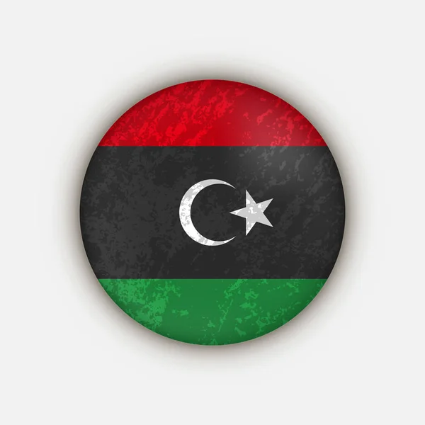 Libya Ülkesi Libya Bayrağı Vektör Illüstrasyonu — Stok Vektör