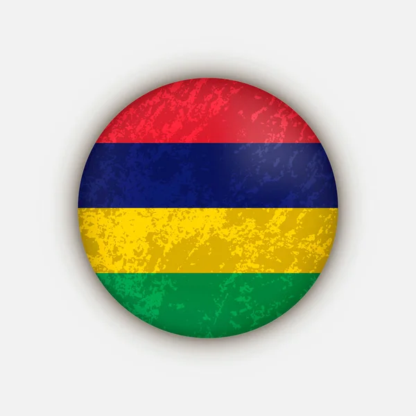 Kraj Mauritius Flaga Mauritiusa Ilustracja Wektora — Wektor stockowy