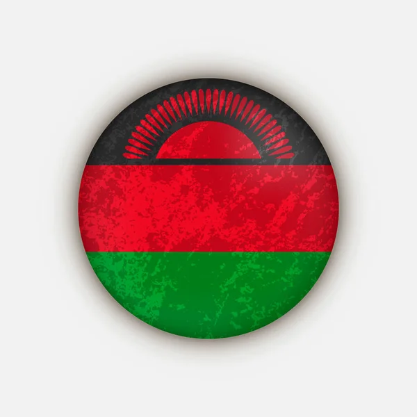 Kraj Malawi Flaga Malawi Ilustracja Wektora — Wektor stockowy