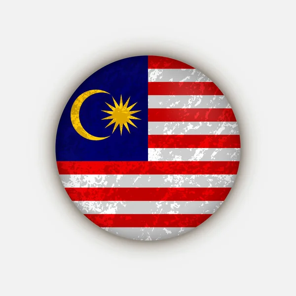 Pays Malaisie Drapeau Malaisie Illustration Vectorielle — Image vectorielle