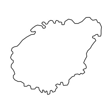 Hainan eyalet haritası, Çin idari bölümleri. Vektör illüstrasyonu.