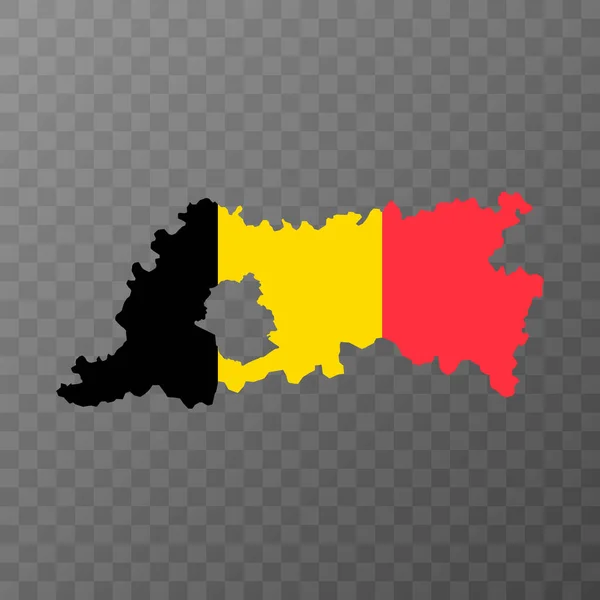 Flämische Provinz Brabant Karte Provinz Belgien Vektorillustration — Stockvektor