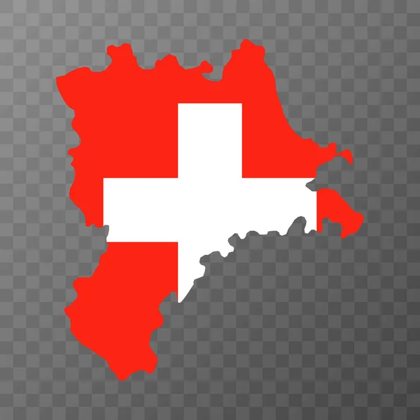 스위스 광둥어 Lucerne Map 일러스트 — 스톡 벡터