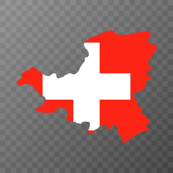 Mapa Schwyza Kantony Szwajcarii Ilustracja Wektora — Wektor stockowy