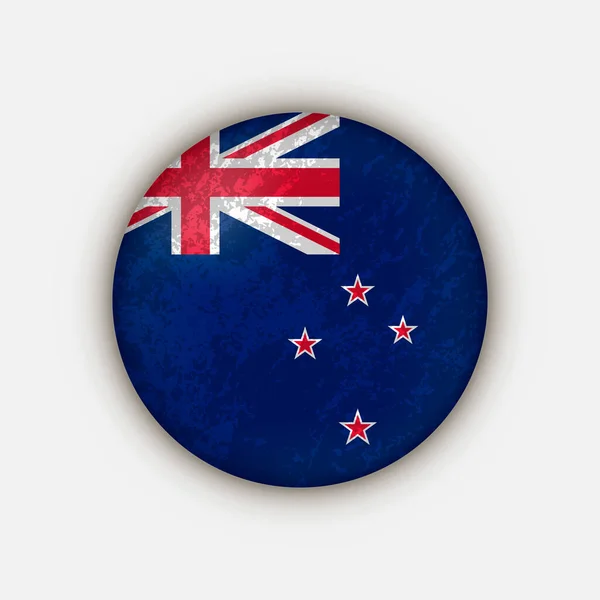 ニュージーランドの国 ニュージーランドの国旗 ベクターイラスト — ストックベクタ