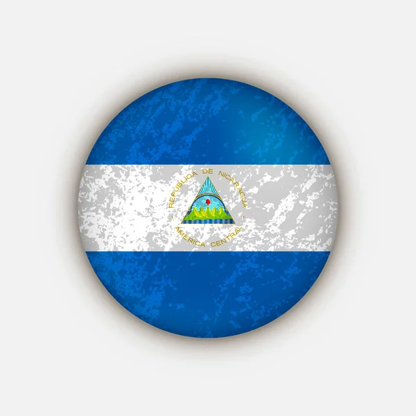Kraj Nikaragui Flaga Nikaragui Ilustracja Wektora — Wektor stockowy
