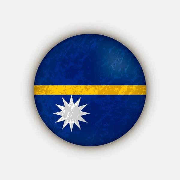 Land Nauru Nauru Flagga Vektorillustration — Stock vektor
