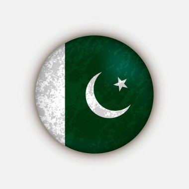 Ülke Pakistan. Pakistan bayrağı. Vektör illüstrasyonu.