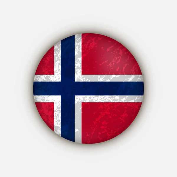 Země Norsko Norská Vlajka Vektorová Ilustrace — Stockový vektor