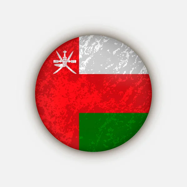 Страна Оман Флаг Омана Векторная Иллюстрация — стоковый вектор