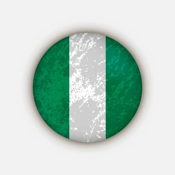 Kraj Nigeria Flaga Nigerii Ilustracja Wektora — Wektor stockowy