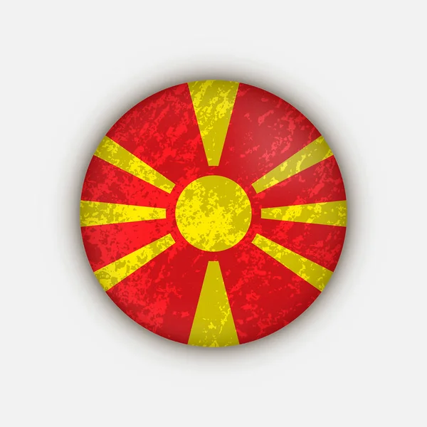 País Macedónia Norte Bandeira Macedónia Norte Ilustração Vetorial — Vetor de Stock