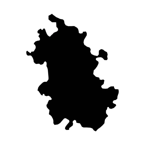 Карта Провінції Аньхой Адміністративний Поділ Китаю Приклад Вектора — стоковий вектор