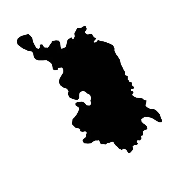 Карта Провінції Цзянсу Адміністративний Поділ Китаю Приклад Вектора — стоковий вектор