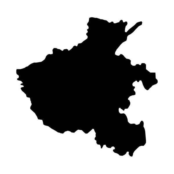Mapa Província Henan Divisões Administrativas China Ilustração Vetorial — Vetor de Stock