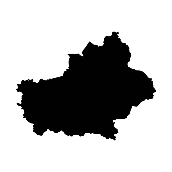 新疆ウイグル自治区の地図 中国の行政部門 ベクターイラスト — ストックベクタ