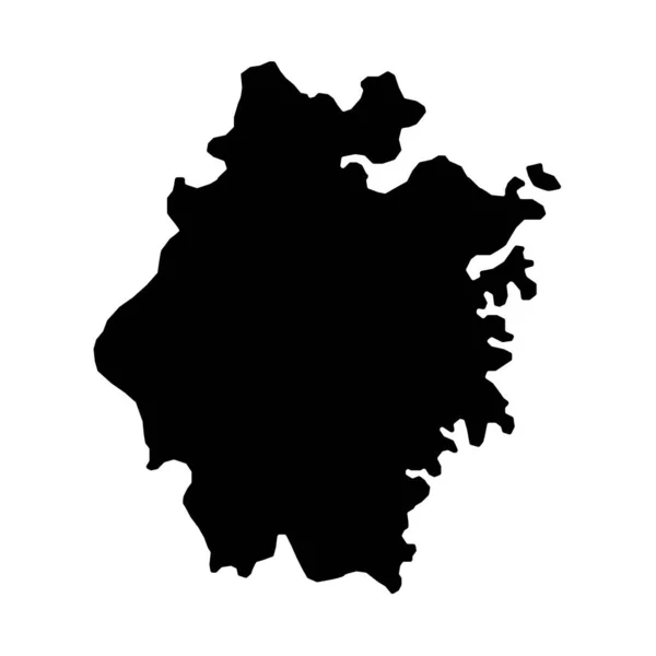 Carte Province Zhejiang Divisions Administratives Chine Illustration Vectorielle — Image vectorielle