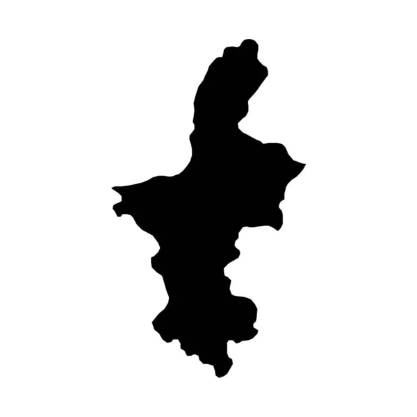 Mappa Della Regione Autonoma Ningxia Hui Divisioni Amministrative Della Cina — Vettoriale Stock