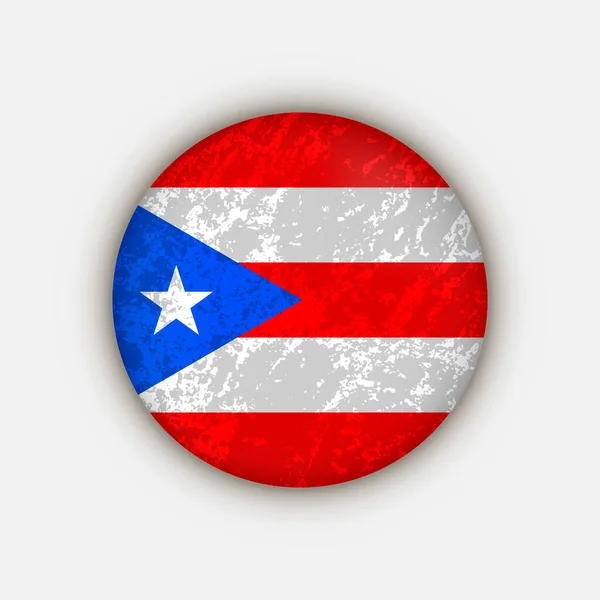 Porto Riko Köyü Porto Riko Bayrağı Vektör Illüstrasyonu — Stok Vektör