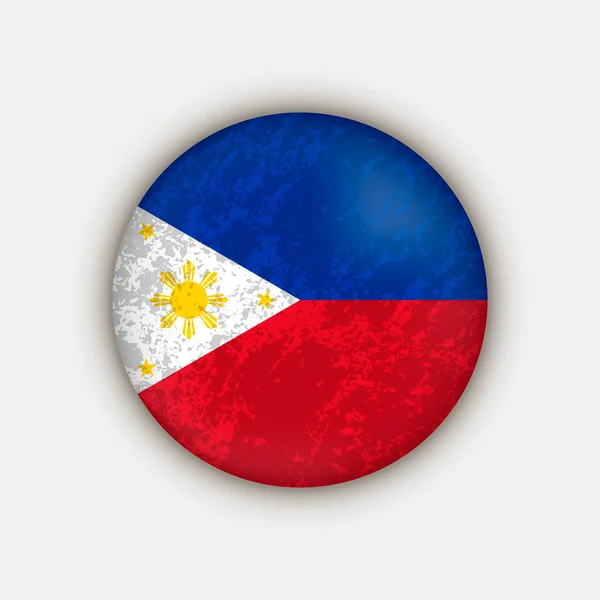 Taşralı Filipinler Filipinler Bayrağı Vektör Illüstrasyonu — Stok Vektör
