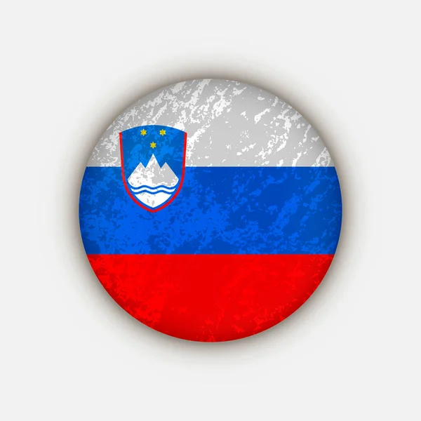 Land Slovenien Slovenien Flagga Vektorillustration — Stock vektor