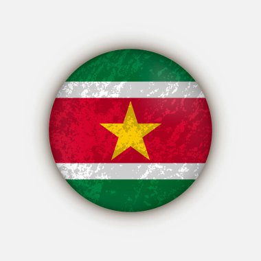Surinam Köyü. Surinam bayrağı. Vektör illüstrasyonu.