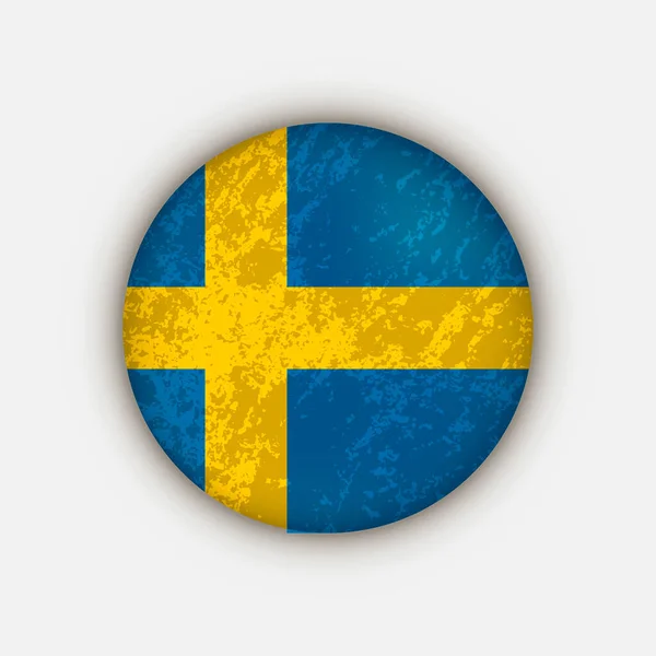 País Suécia Bandeira Suécia Ilustração Vetorial —  Vetores de Stock