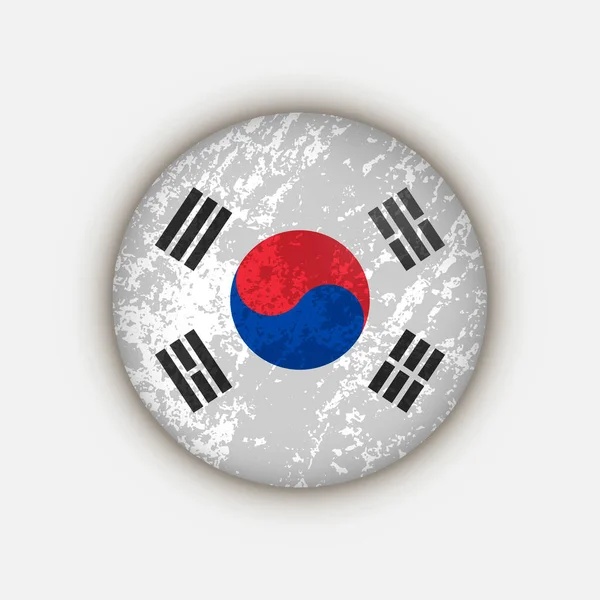 Land Zuid Korea Zuid Korea Vlag Vectorillustratie — Stockvector
