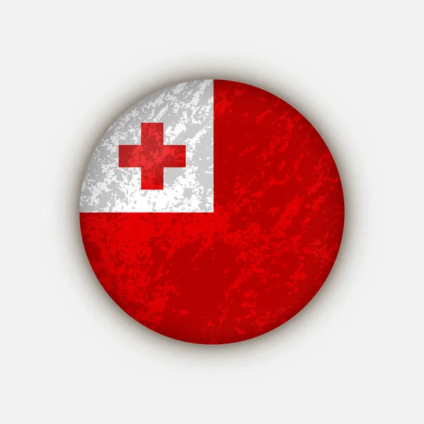 Country Tonga Bandeira Tonga Ilustração Vetorial — Vetor de Stock