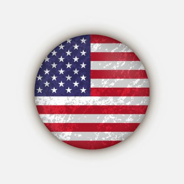 Country USA. Amerikan bayrağı. Vektör illüstrasyonu.