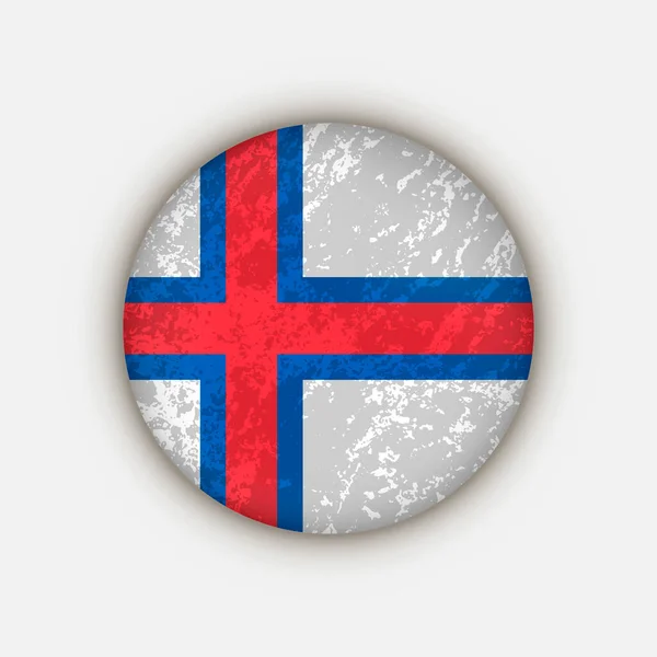 Cuntry Faeröer Eilanden Vlag Van Faeröer Vectorillustratie — Stockvector