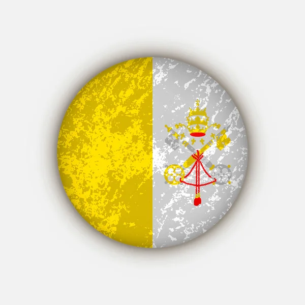 Land Vatikanstadt Vatikanstadt Flagge Vektorillustration — Stockvektor