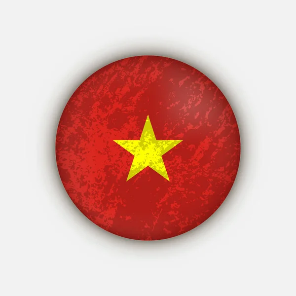 Country Vietnam Vietnamská Vlajka Vektorová Ilustrace — Stockový vektor