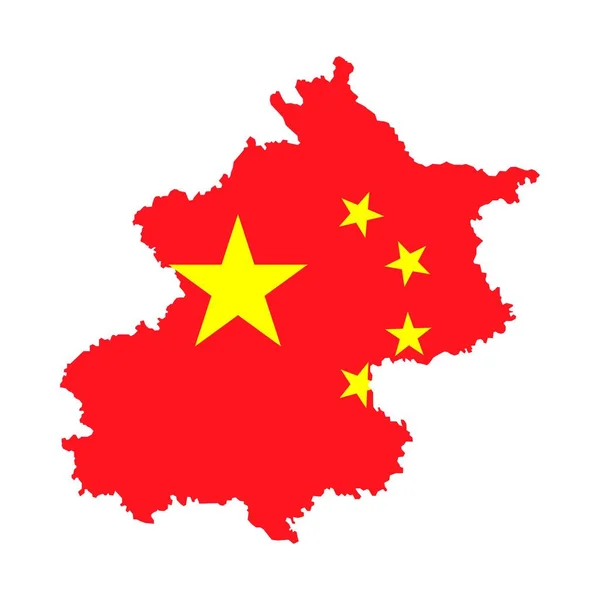 Peking Peking Kaart Administratieve Afdelingen Van China Vectorillustratie — Stockvector