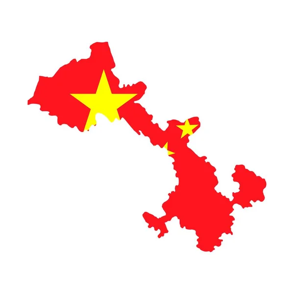 甘粛省の地図 中国の行政部門 ベクターイラスト — ストックベクタ