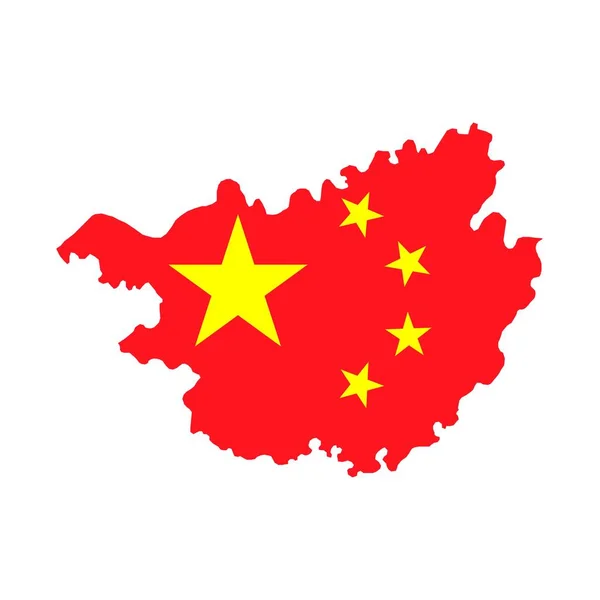 Mappa Della Regione Autonoma Guangxi Zhuang Divisioni Amministrative Della Cina — Vettoriale Stock