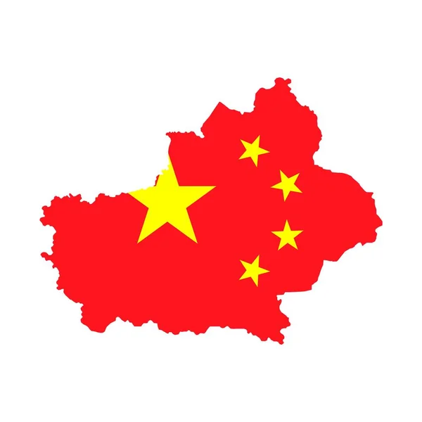 Sin Ťiang Ujgurská Autonomní Oblast Mapa Správní Divize Číny Vektorová — Stockový vektor