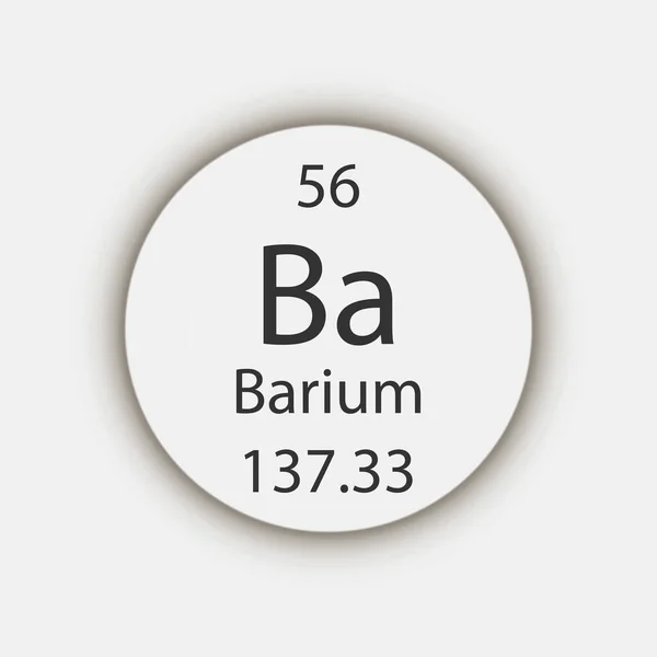 Símbolo Bário Elemento Químico Tabela Periódica Ilustração Vetorial — Vetor de Stock