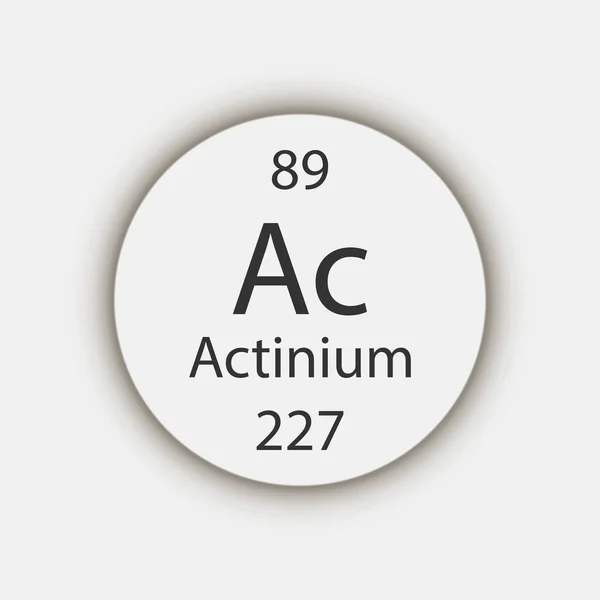 Actinium Symbol Chemical Element Periodic Table Vector Illustration — Archivo Imágenes Vectoriales