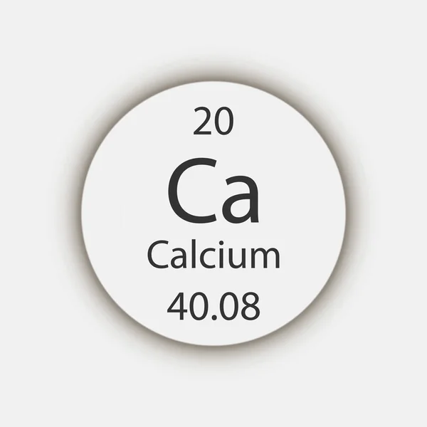 Calcium Symbol Chemical Element Periodic Table Vector Illustration — Stock Vector