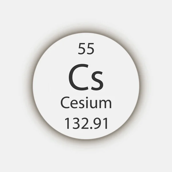 stock vector Cesium symbol. Chemical element of the periodic table. Vector illustration.