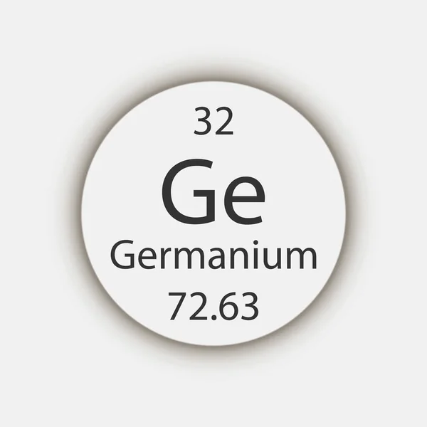Germanium Symbol Chemical Element Periodic Table Vector Illustration — Wektor stockowy