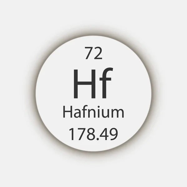 Hafnium Symbol Chemische Elemente Des Periodensystems Vektorillustration — Stockvektor