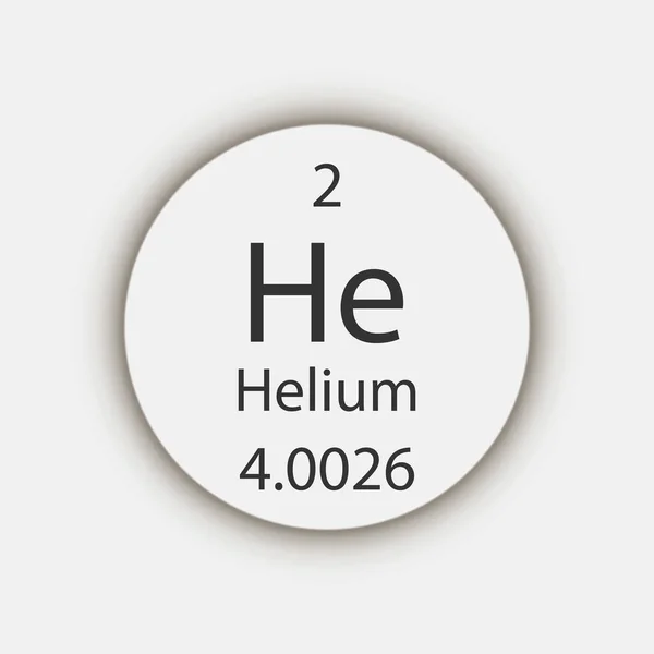 Símbolo Helio Elemento Químico Tabla Periódica Ilustración Vectorial — Archivo Imágenes Vectoriales