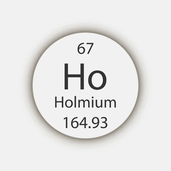 Symbol Holmium Chemický Prvek Periodické Tabulky Vektorová Ilustrace — Stockový vektor