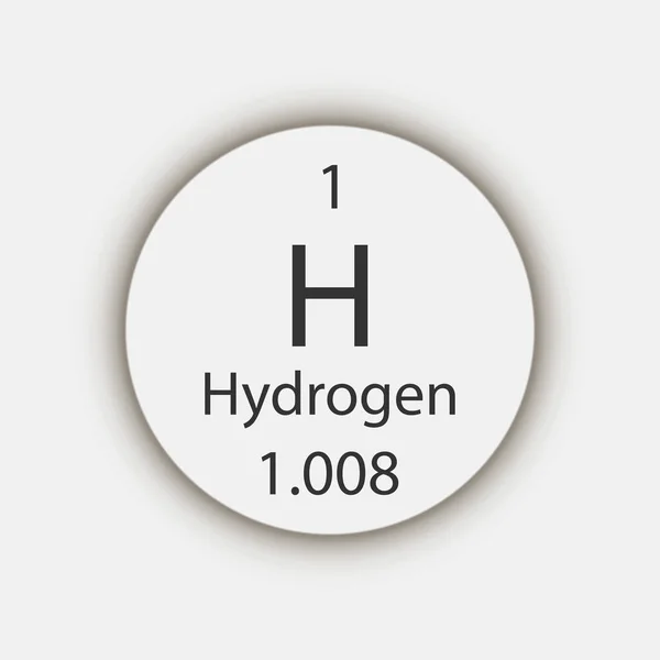 Símbolo Hidrogénio Elemento Químico Tabela Periódica Ilustração Vetorial — Vetor de Stock