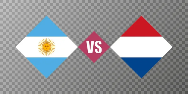 Conceito Bandeira Argentina Holanda Ilustração Vetorial — Vetor de Stock
