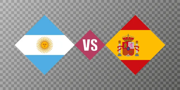 Argentina Espanha Bandeira Conceito Ilustração Vetorial — Vetor de Stock